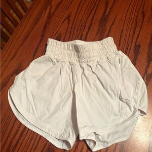 Lululemon Athletica White Athletic Shorts, hotty hot 4” inseam, high-rise
